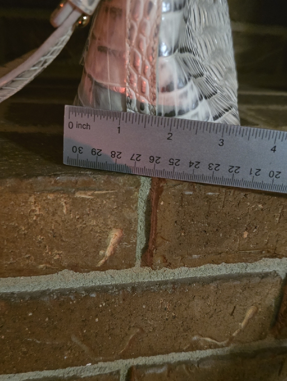 Brahmin Mini Asher Leather Satchel/Shoulder Bag White - Picture 8 of 8